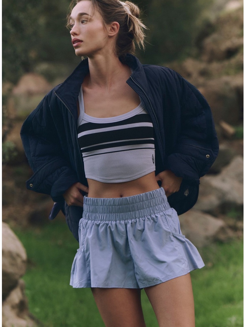 Nwt Free People Blue get your flirt on Athletic Shorts